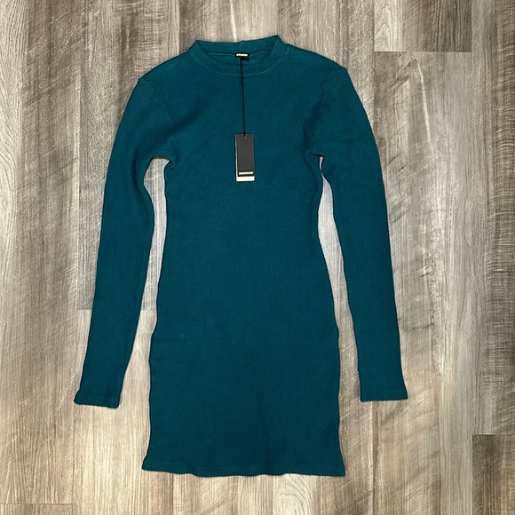Monrow Dresses & Skirts - Monroe Brushed Thermal Long Sleeve Mock Neck Mini Dress - XS